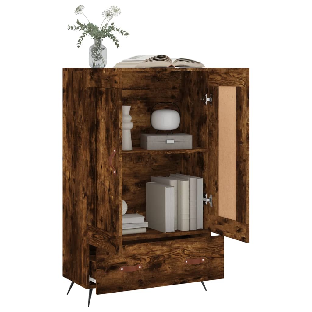 Visoka komoda boja hrasta 69,5 x 31 x 115 cm konstruirano drvo