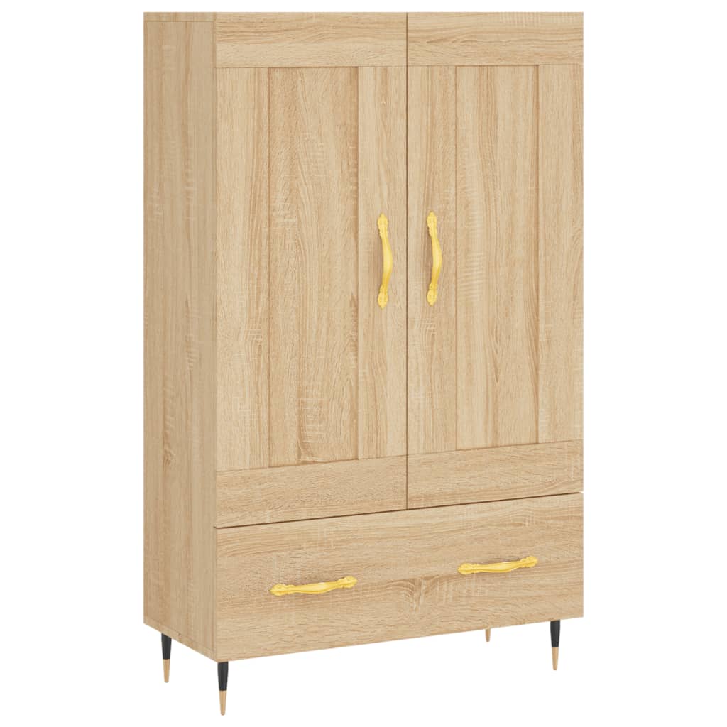 Visoka komoda boja hrasta 69,5 x 31 x 115 cm konstruirano drvo