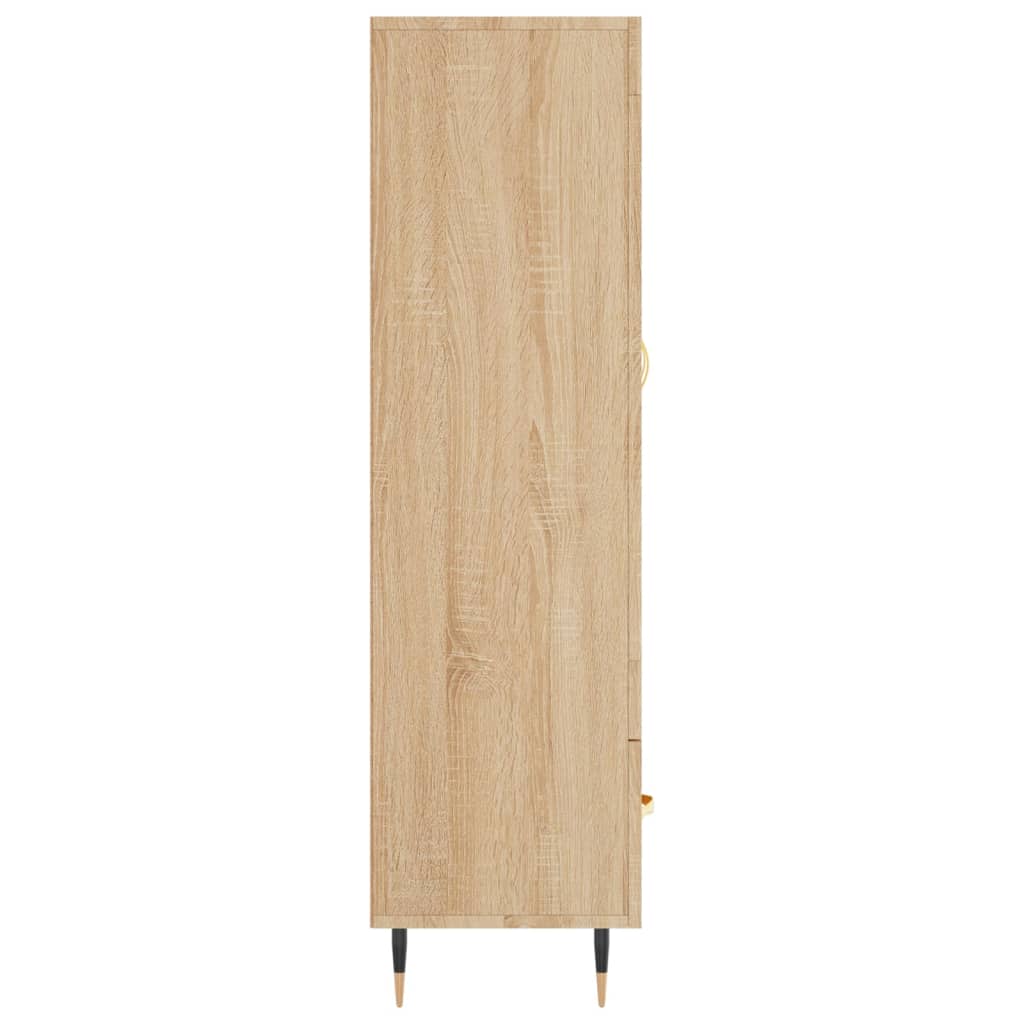 Visoka komoda boja hrasta 69,5 x 31 x 115 cm konstruirano drvo