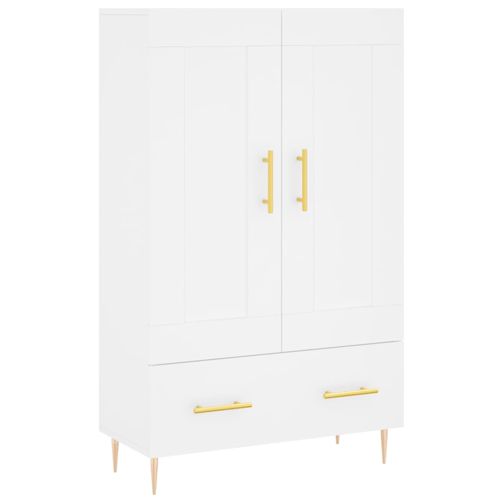 Visoka komoda bijela 69,5 x 31 x 115 cm od konstruiranog drva