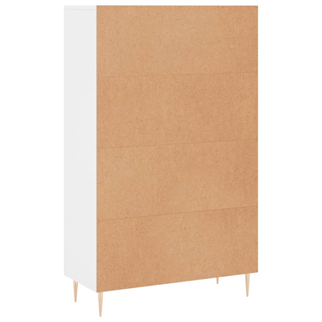 Visoka komoda bijela 69,5 x 31 x 115 cm od konstruiranog drva