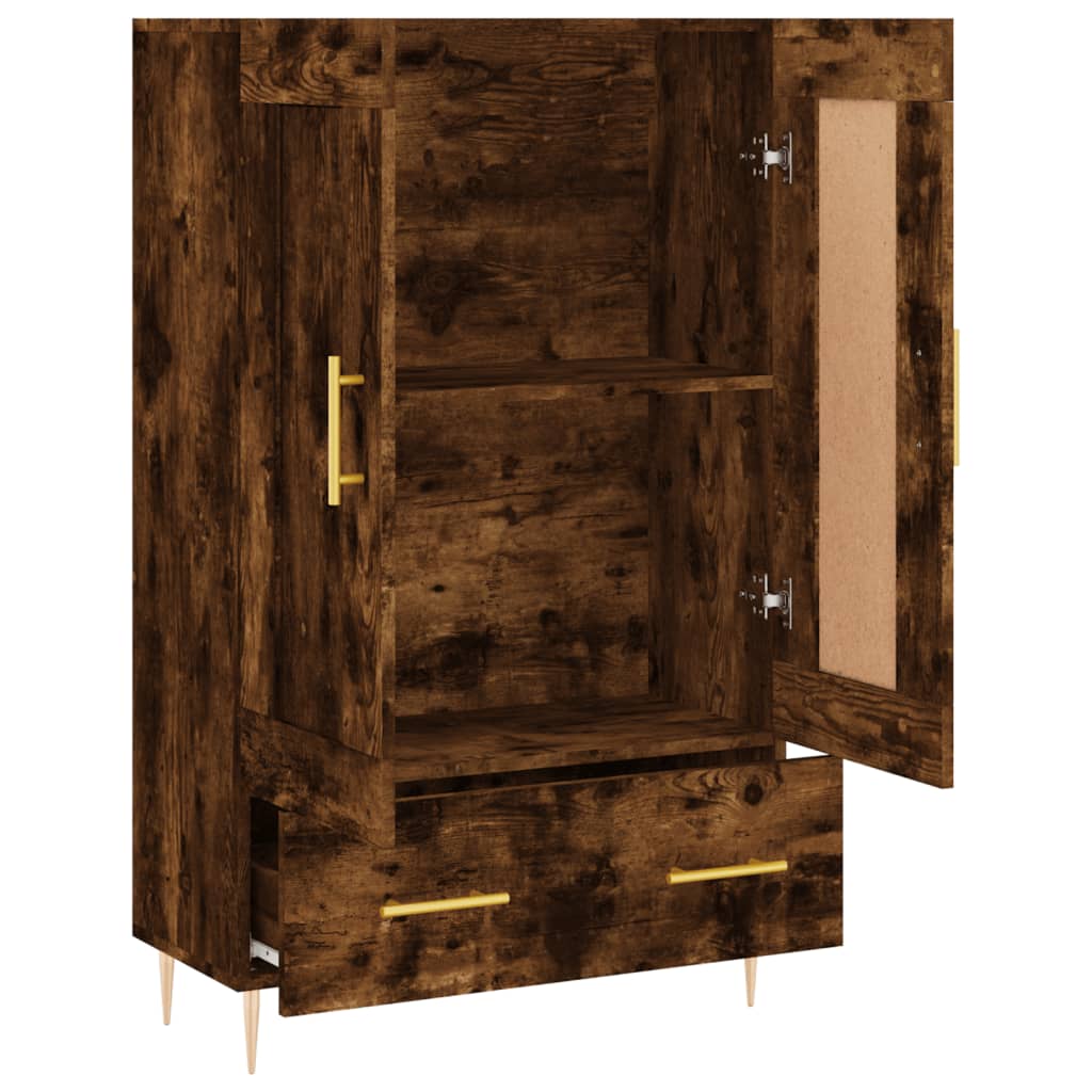 Visoka komoda boja hrasta 69,5 x 31 x 115 cm konstruirano drvo