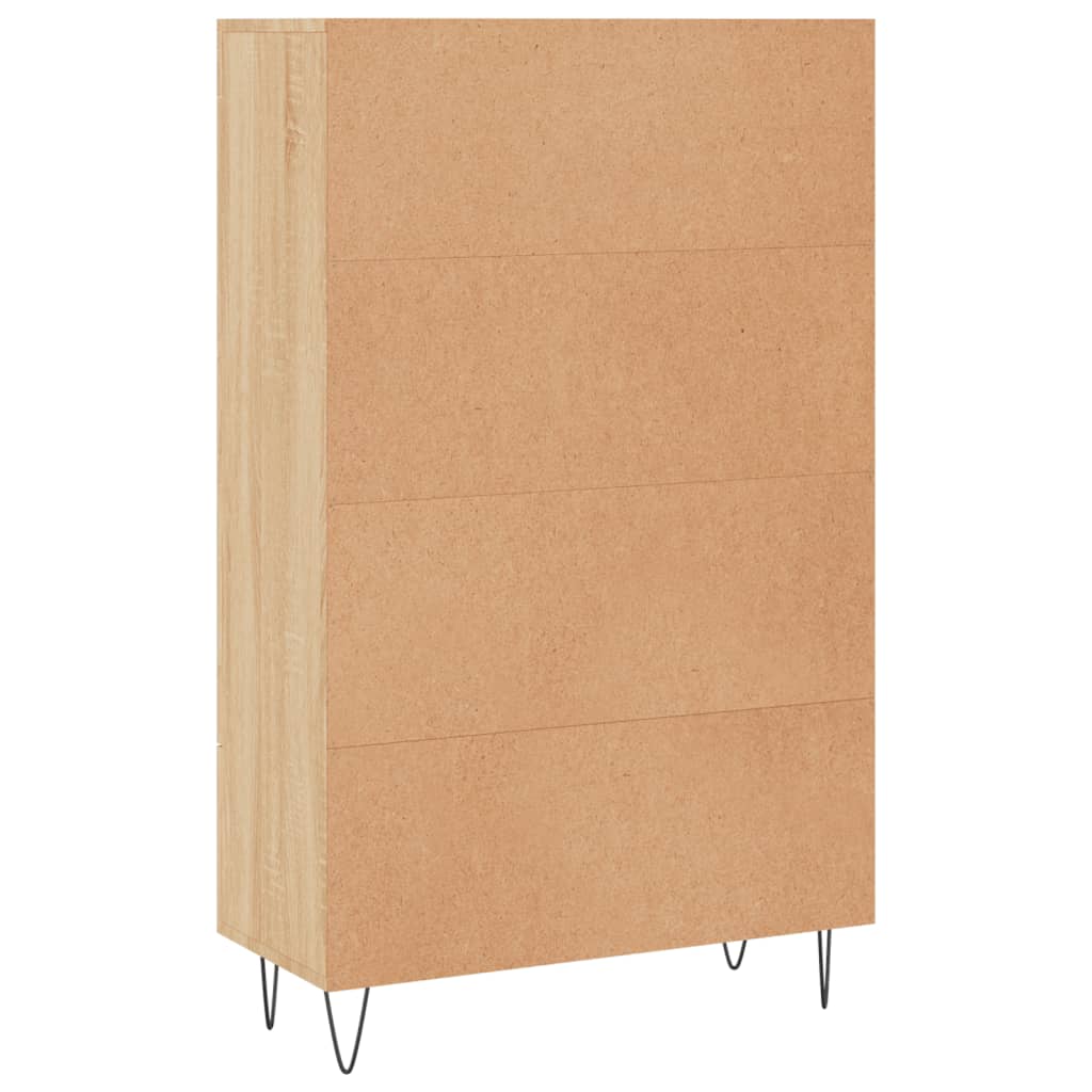 Visoka komoda boja hrasta 69,5 x 31 x 115 cm konstruirano drvo