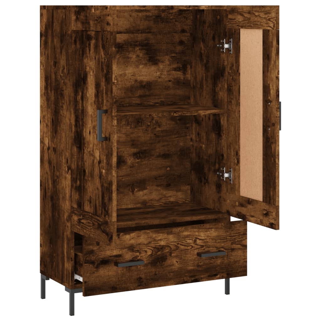 Visoka komoda boja hrasta 69,5 x 31 x 115 cm konstruirano drvo