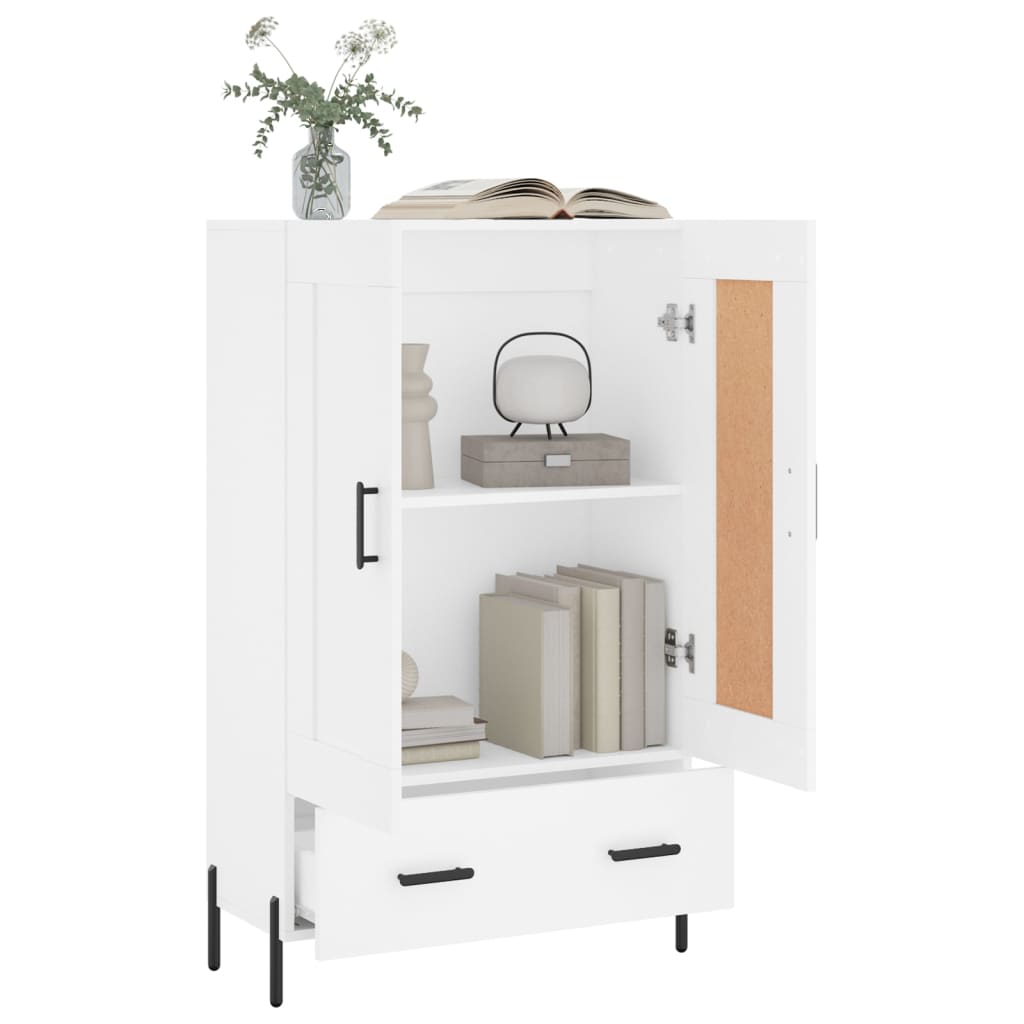 Visoka komoda bijela 69,5 x 31 x 115 cm od konstruiranog drva