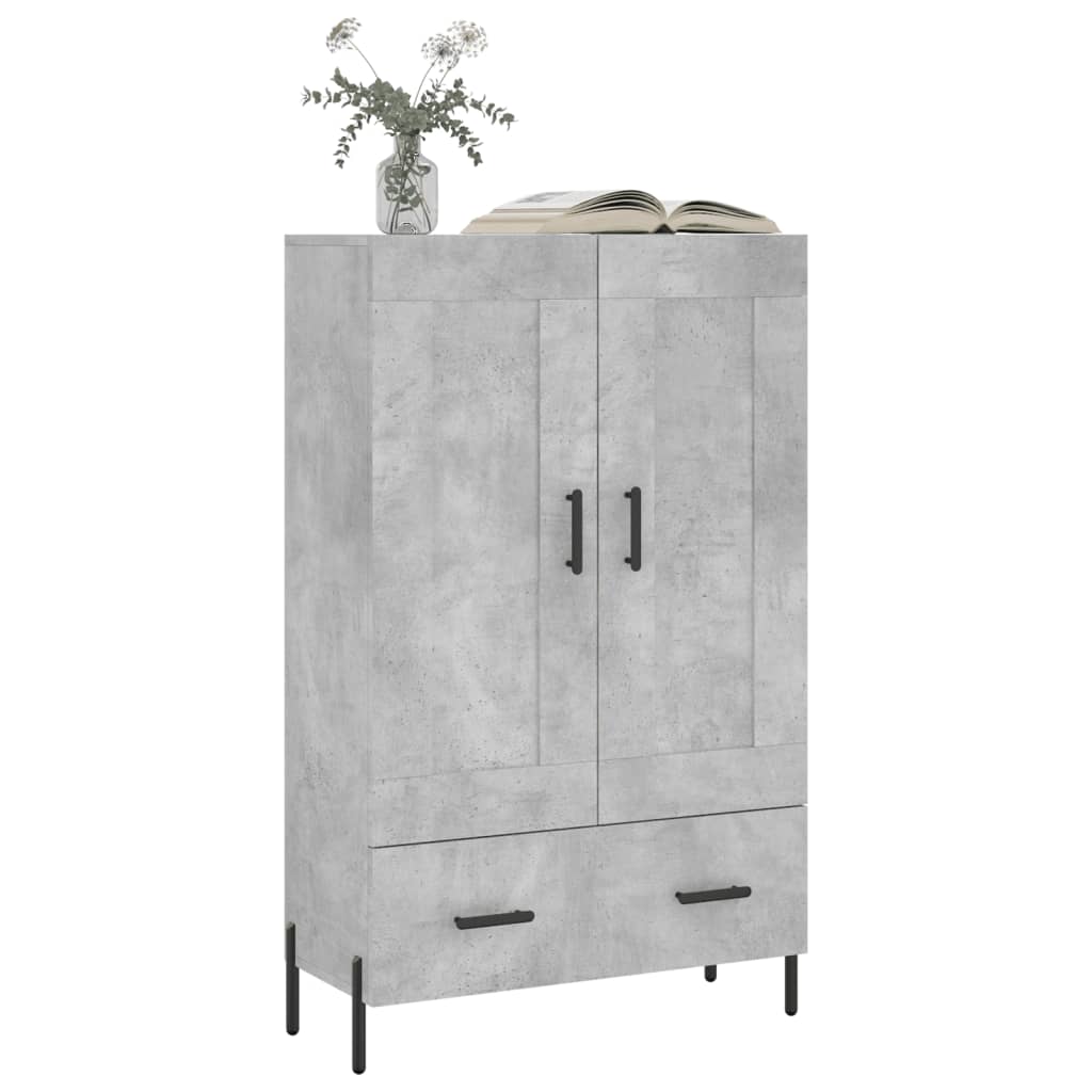 Visoka komoda boja betona 69,5 x 31 x 115 cm konstruirano drvo