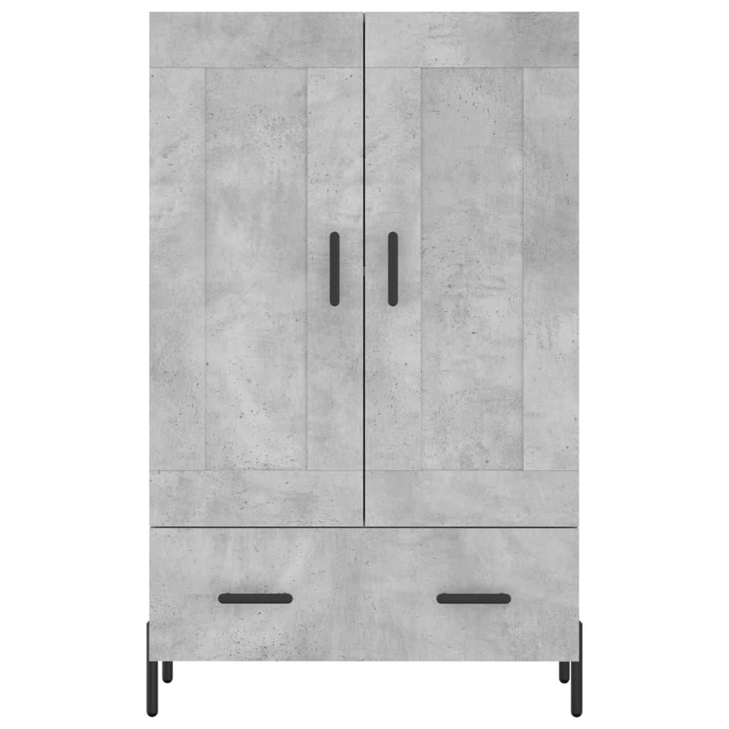 Visoka komoda boja betona 69,5 x 31 x 115 cm konstruirano drvo
