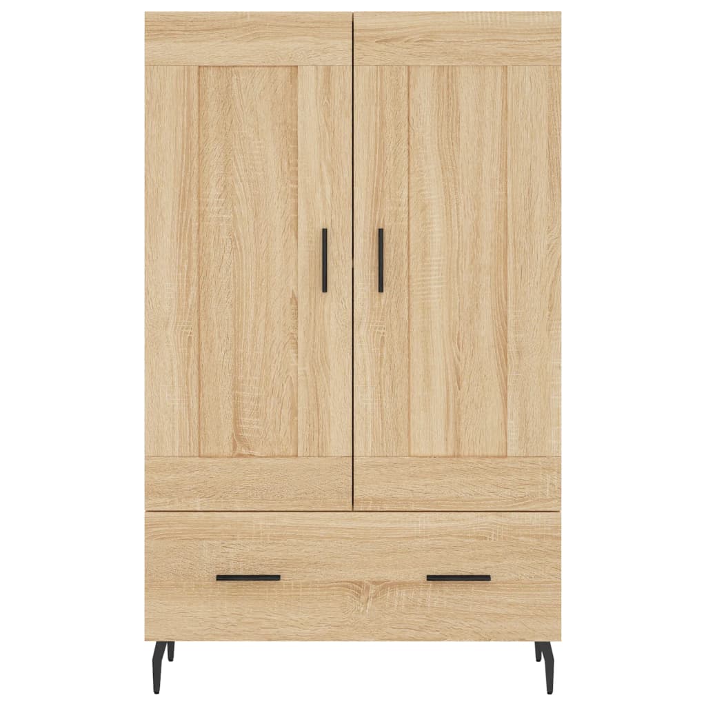 Visoka komoda boja hrasta 69,5 x 31 x 115 cm konstruirano drvo