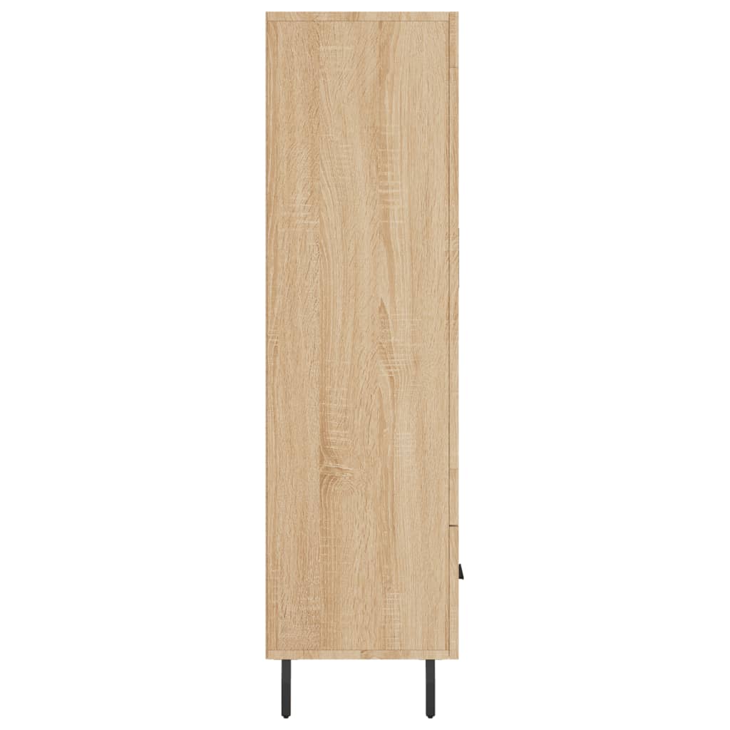Visoka komoda boja hrasta 69,5 x 31 x 115 cm konstruirano drvo