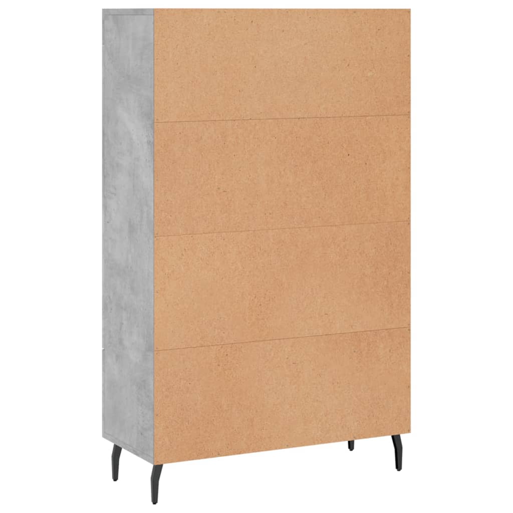 Visoka komoda boja betona 69,5 x 31 x 115 cm konstruirano drvo