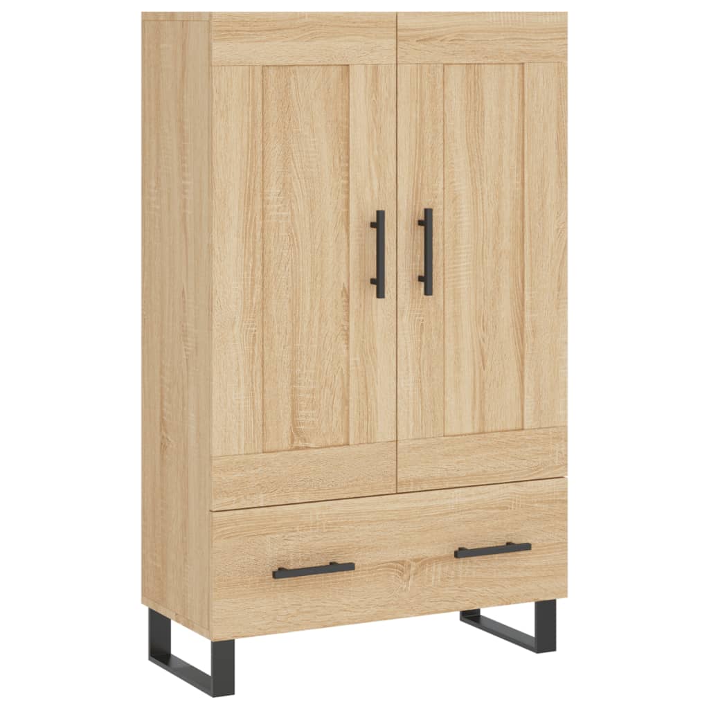 Visoka komoda boja hrasta 69,5 x 31 x 115 cm konstruirano drvo