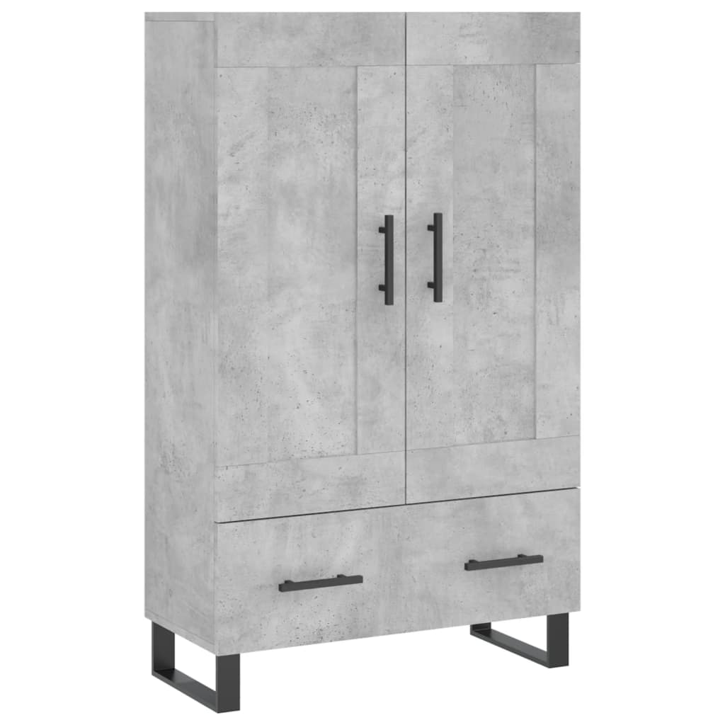 Visoka komoda boja betona 69,5 x 31 x 115 cm konstruirano drvo