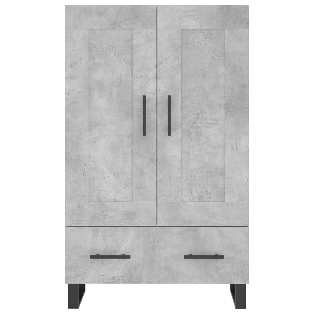 Visoka komoda boja betona 69,5 x 31 x 115 cm konstruirano drvo