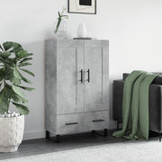 Visoka komoda boja betona 69,5 x 31 x 115 cm konstruirano drvo