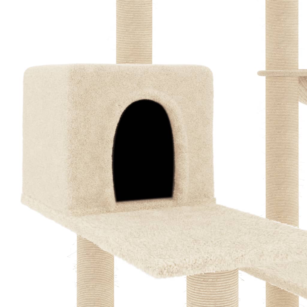 Penjalica za mačke sa stupovima za grebanje krem 82,5 cm