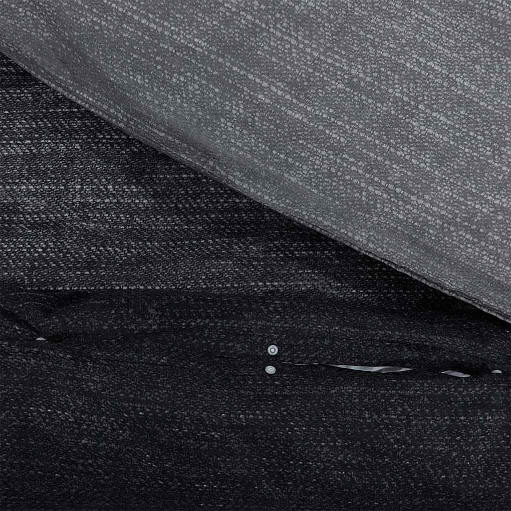 Set posteljine za poplun tamnosivi 220 x 240 cm pamučni