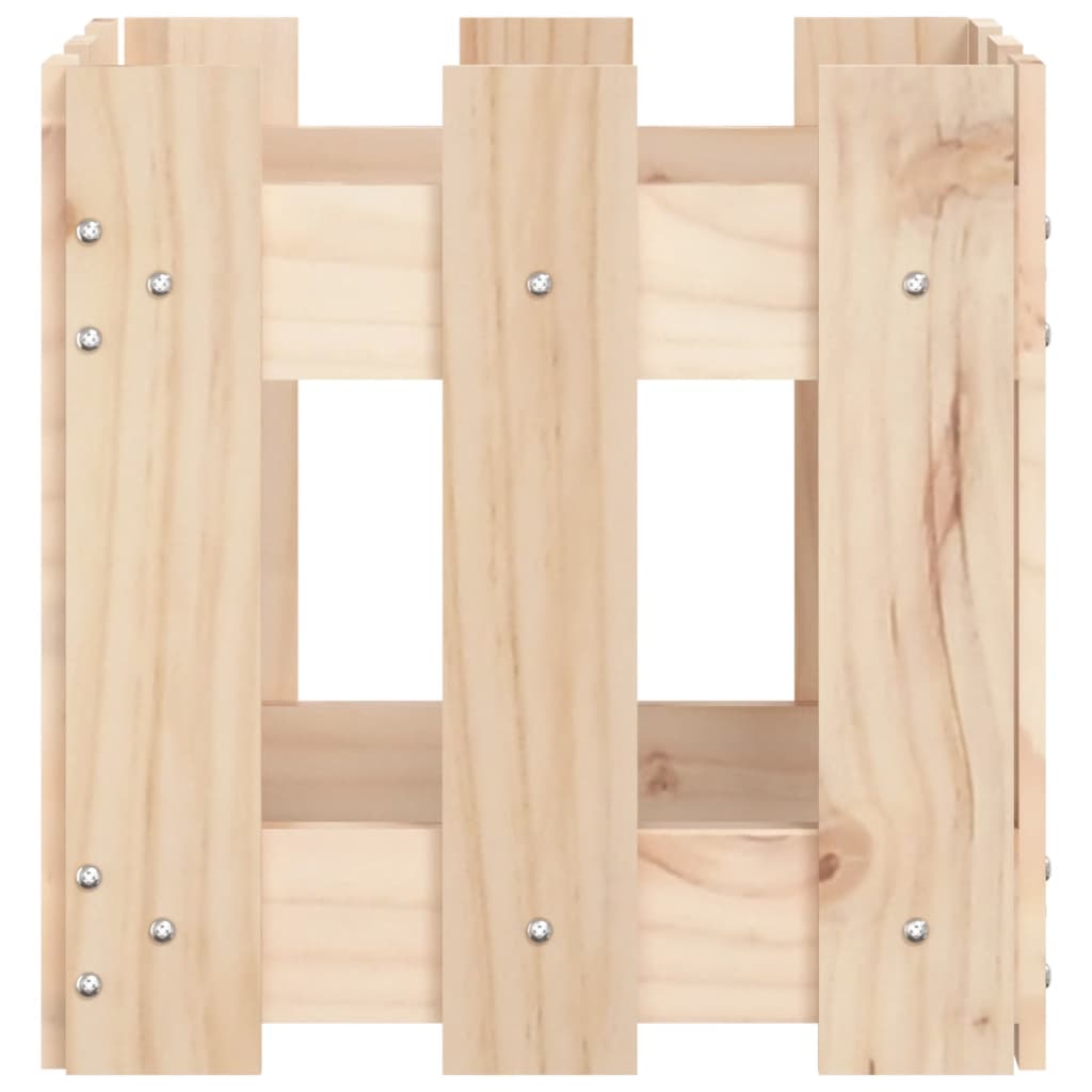 Vrtna sadilica s izgledom ograde 30x30x30 cm masivna borovina