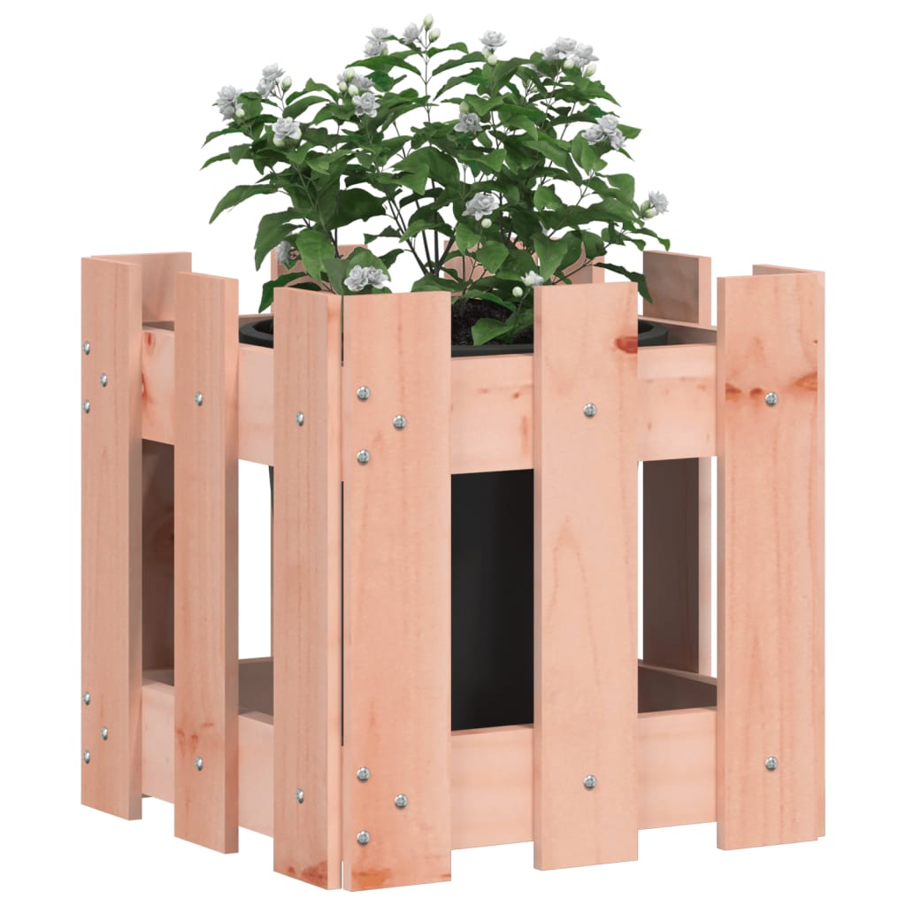Vrtna sadilica s izgledom ograde 30x30x30 cm masivna duglazije