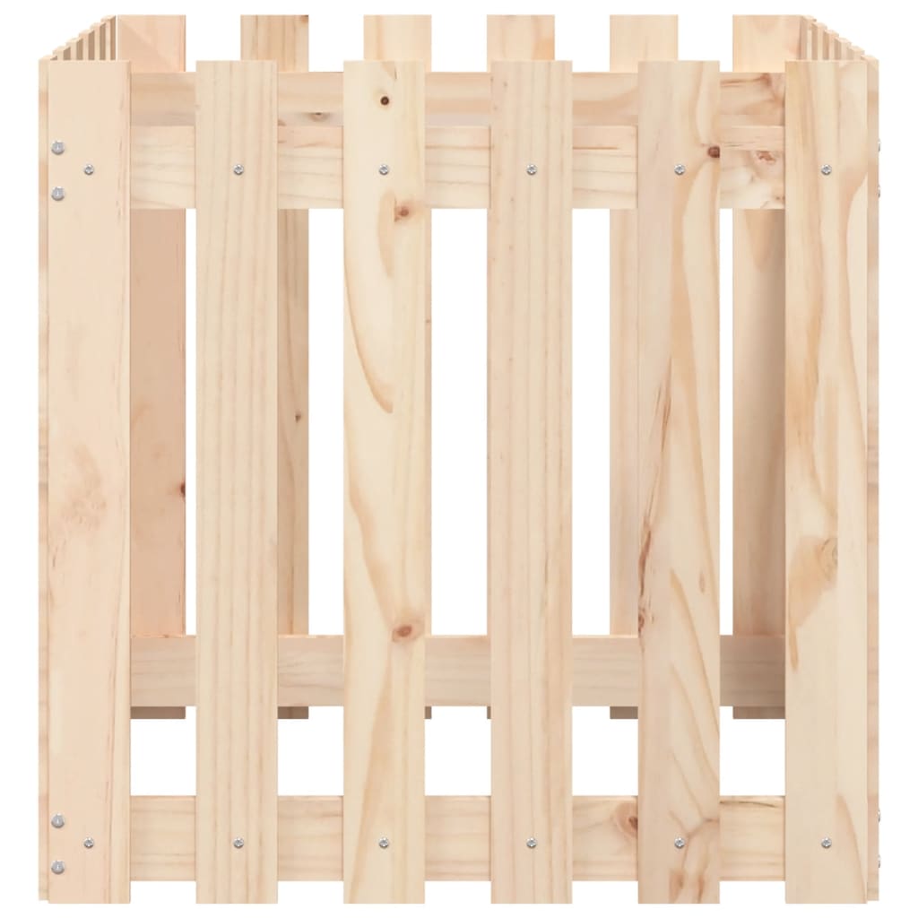Vrtna sadilica s izgledom ograde 60x60x60 cm od borovine