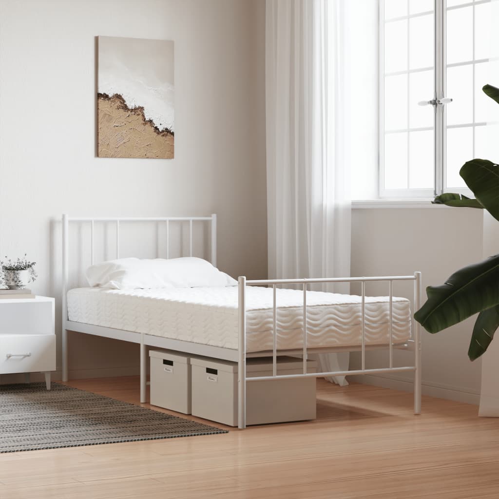 Madrac od pjene bijeli 90x190 cm tvrdoća H2 H3