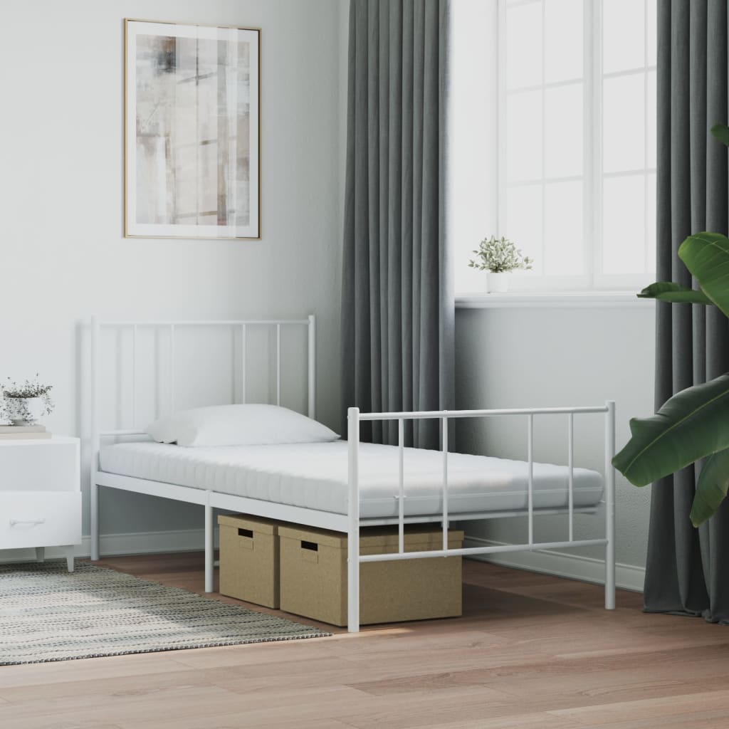 Madraci od pjene 2 kom bijeli 90 x 190 cm 7 zona tvrdoća 20 ILD