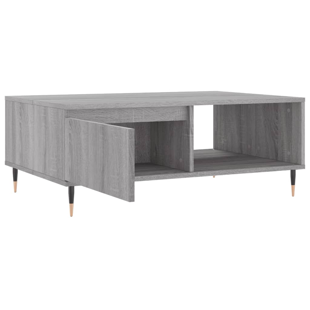 Stolić za kavu siva boja hrasta 90x60x35 cm konstruirano drvo