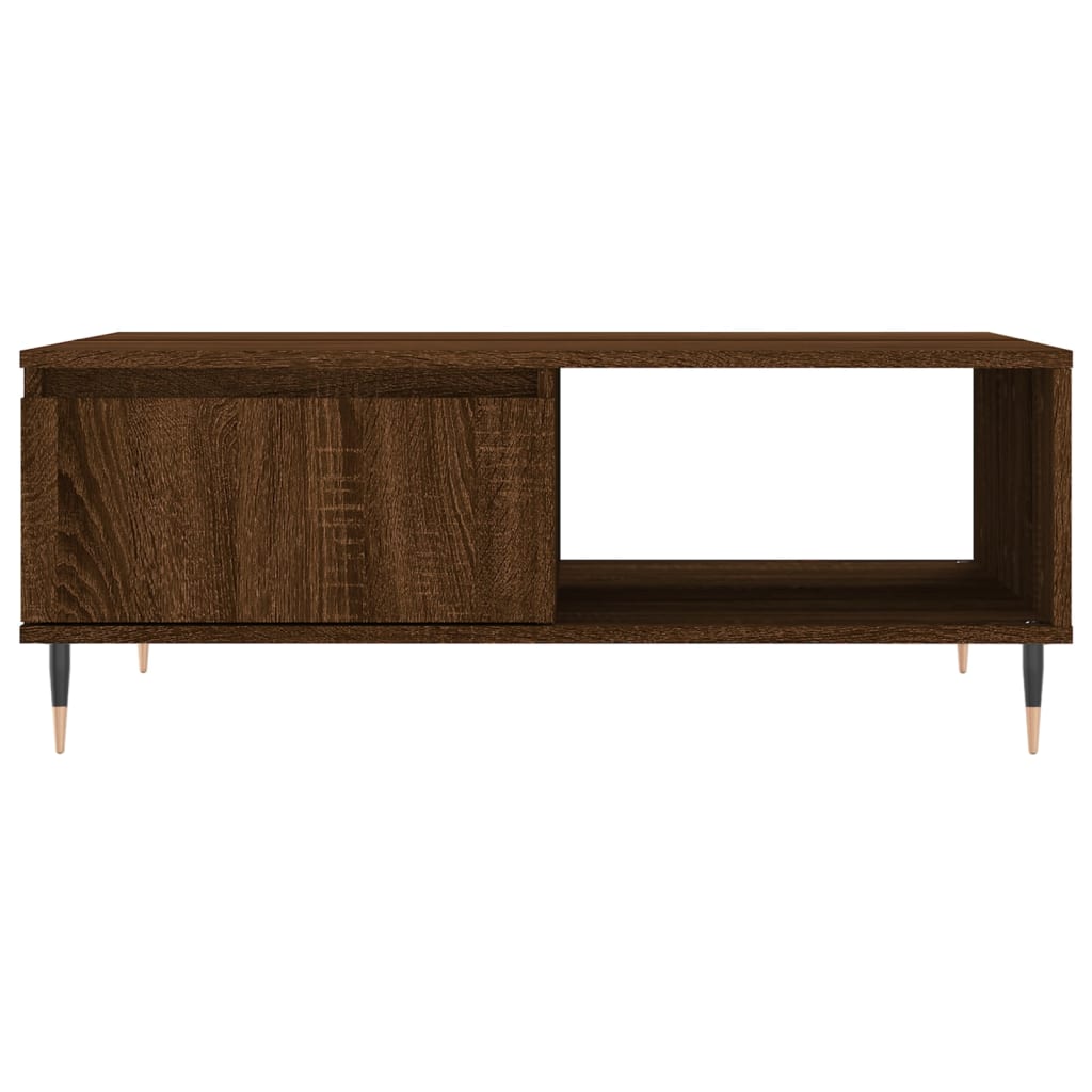 Stolić za kavu smeđa boja hrasta 90x60x35 cm konstruirano drvo