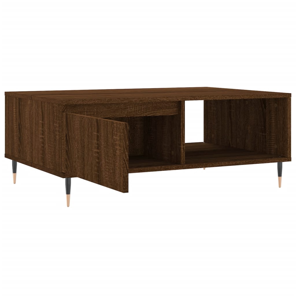 Stolić za kavu smeđa boja hrasta 90x60x35 cm konstruirano drvo