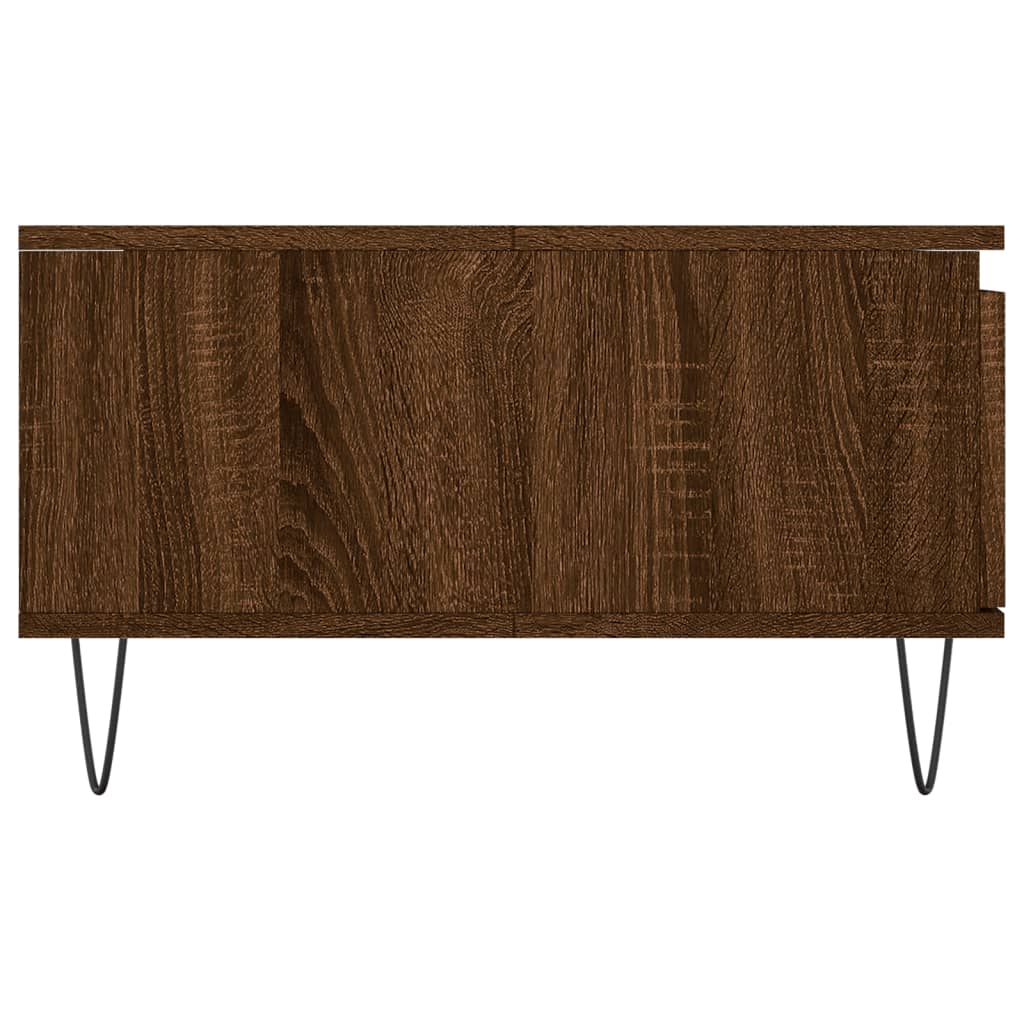 Stolić za kavu smeđa boja hrasta 90x60x35 cm konstruirano drvo