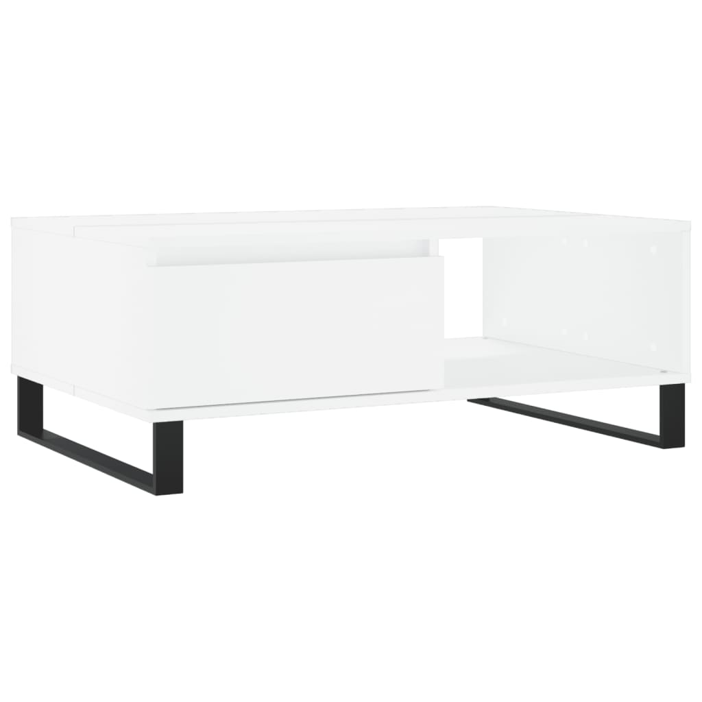Stolić za kavu bijeli 90 x 60 x 35 cm od konstruiranog drva