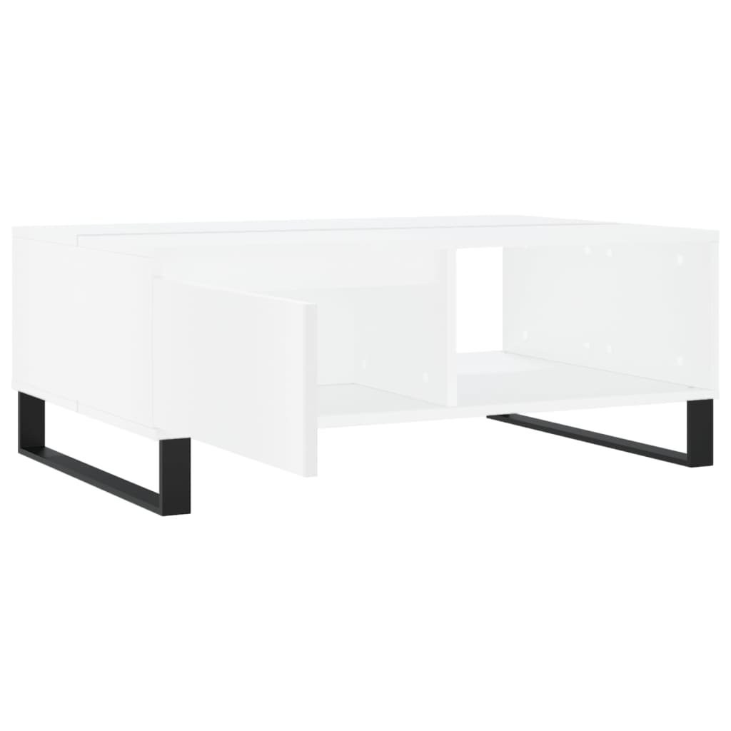 Stolić za kavu bijeli 90 x 60 x 35 cm od konstruiranog drva