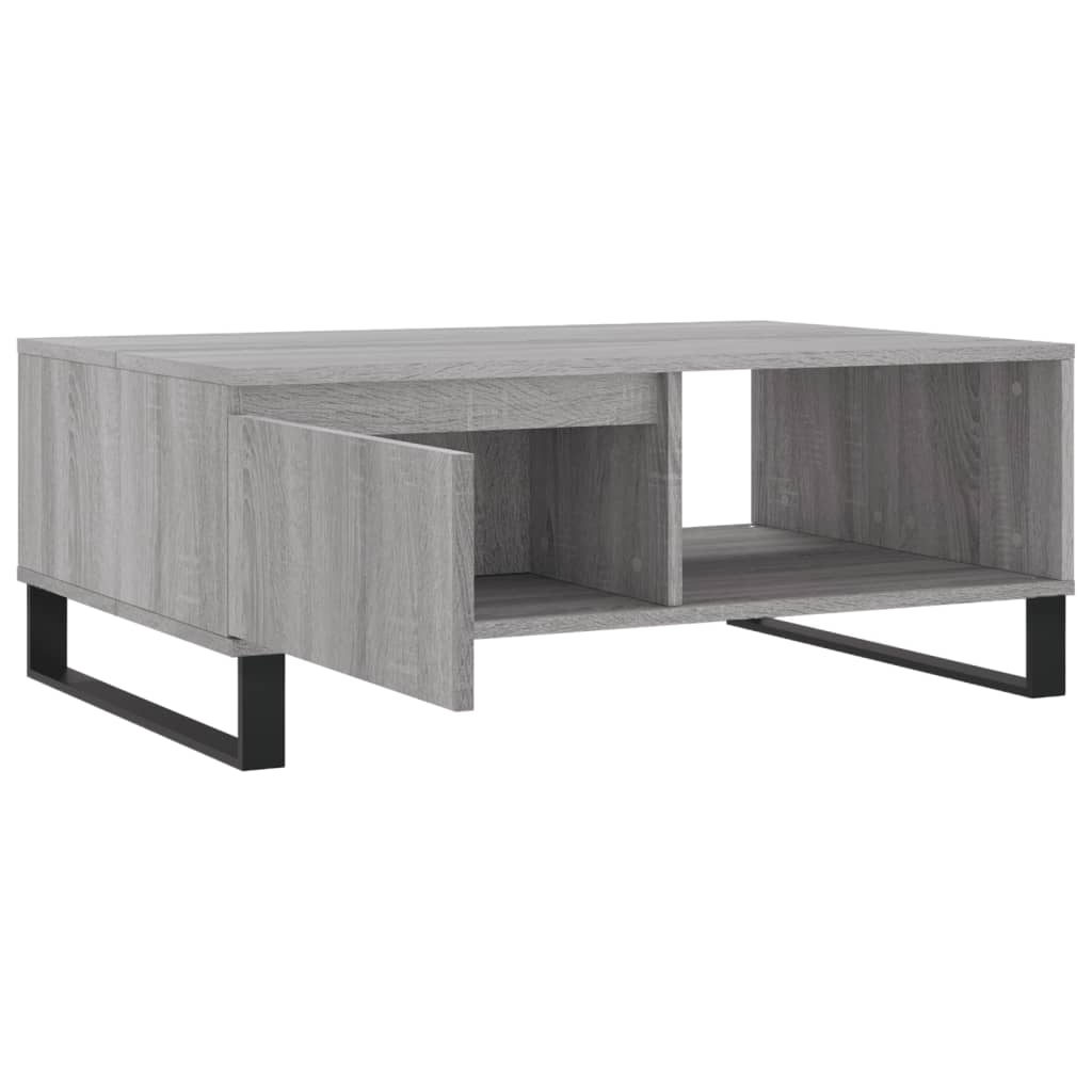 Stolić za kavu siva boja hrasta 90x60x35 cm konstruirano drvo