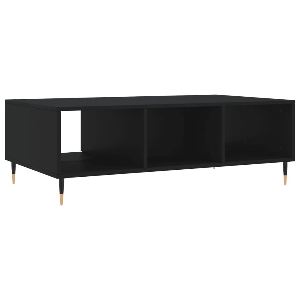 Stolić za kavu crni 104 x 60 x 35 cm od konstruiranog drva