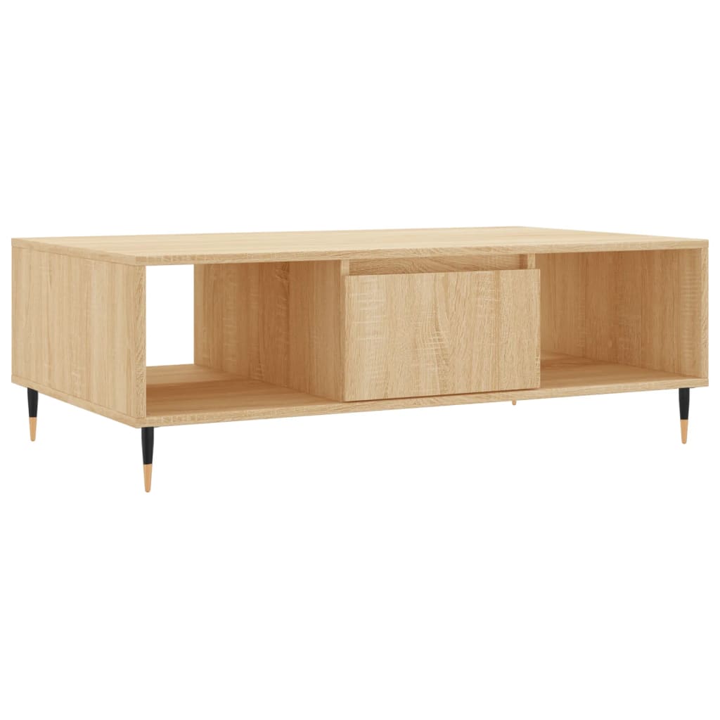 Stolić za kavu boja hrasta 104 x 60 x 35 cm konstruirano drvo