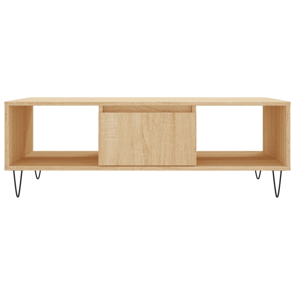Stolić za kavu boja hrasta 104 x 60 x 35 cm konstruirano drvo
