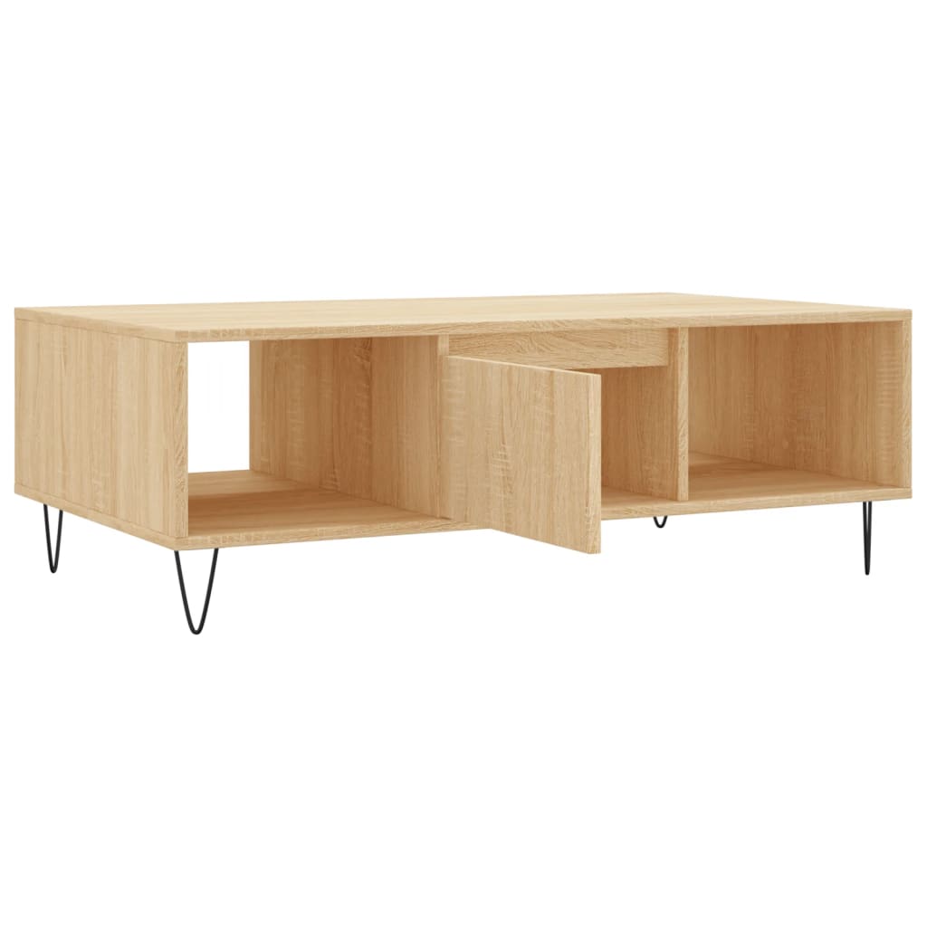Stolić za kavu boja hrasta 104 x 60 x 35 cm konstruirano drvo