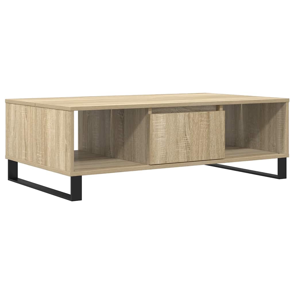 Stolić za kavu boja hrasta 104 x 60 x 35 cm konstruirano drvo Smeđa