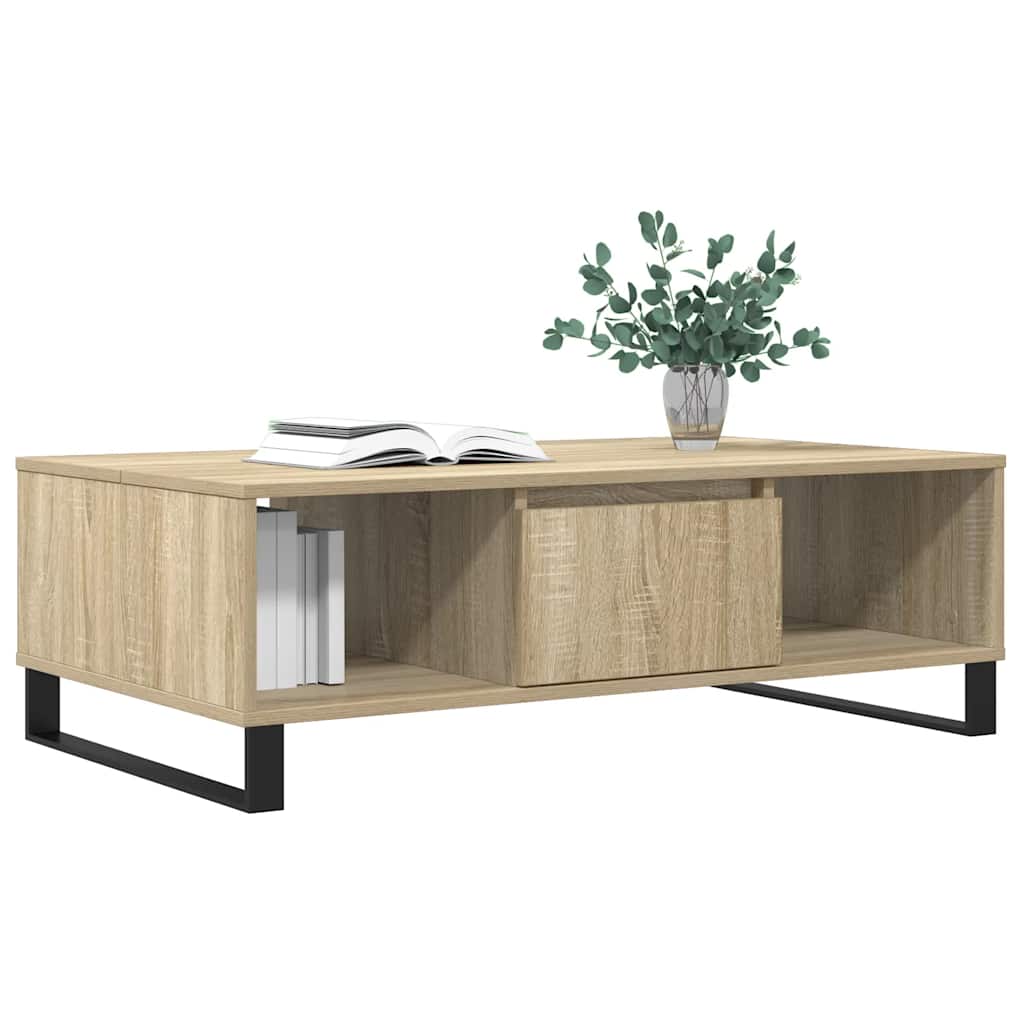 Stolić za kavu boja hrasta 104 x 60 x 35 cm konstruirano drvo