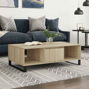 Stolić za kavu boja hrasta 104 x 60 x 35 cm konstruirano drvo Smeđa