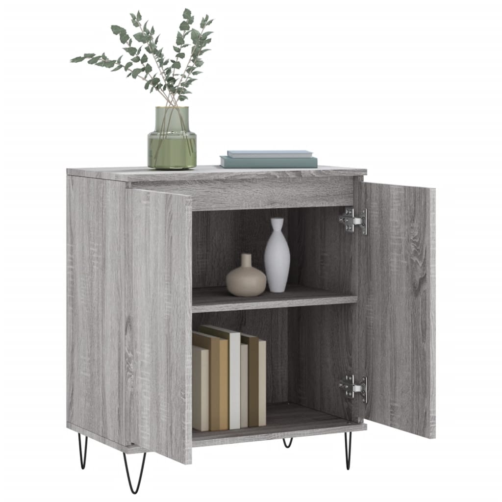 Komoda sivog hrasta sonome 60x35x70 cm od konstruiranog drva