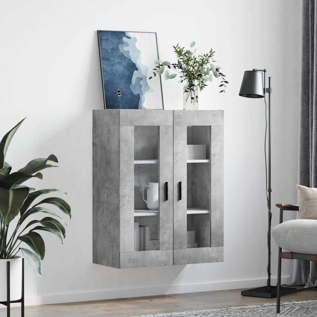 Zidni ormarić siva boja betona 69,5 x 34 x 90 cm