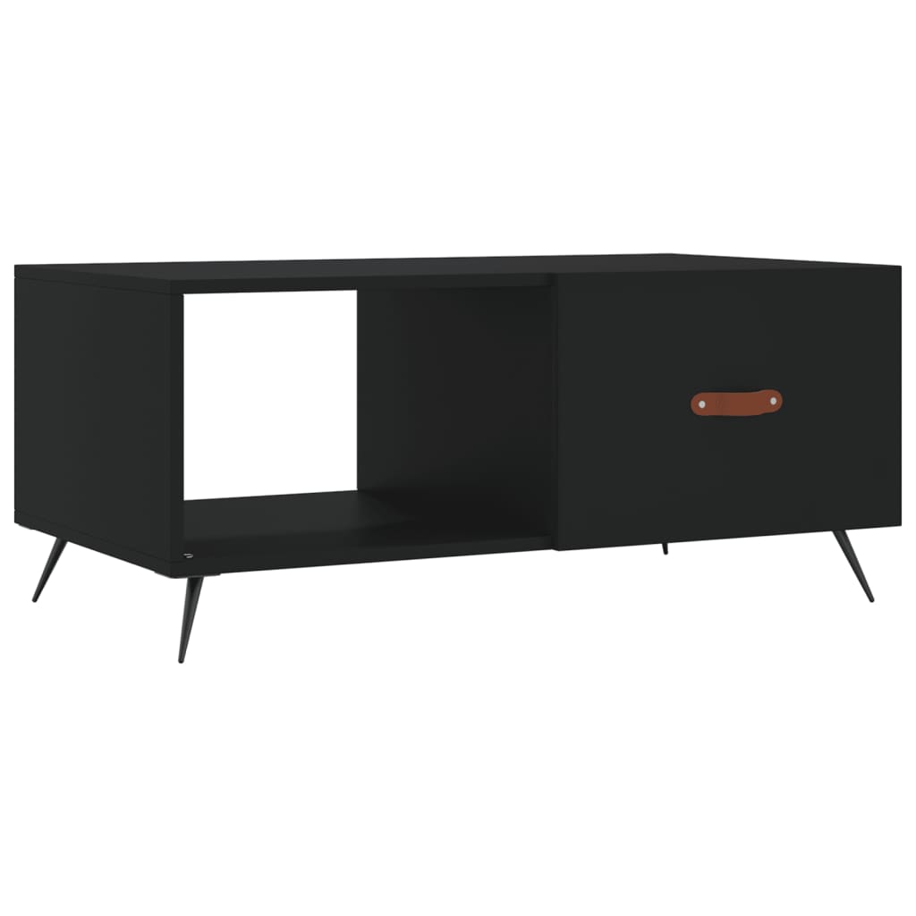Stolić za kavu crni 90x50x40 cm od konstruiranog drva