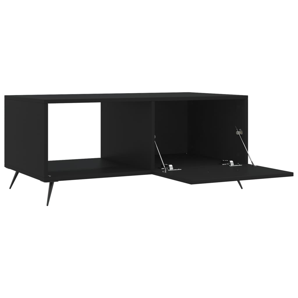 Stolić za kavu crni 90x50x40 cm od konstruiranog drva