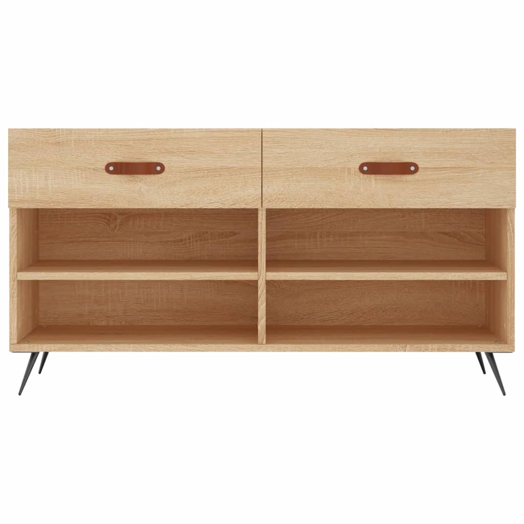 Klupa za cipele boja hrasta 102 x 35 x 55 cm konstruirano drvo