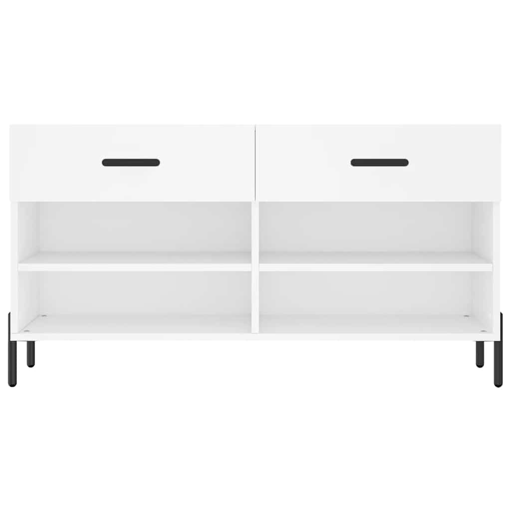 Klupa za cipele bijela 102 x 35 x 55 cm od konstruiranog drva