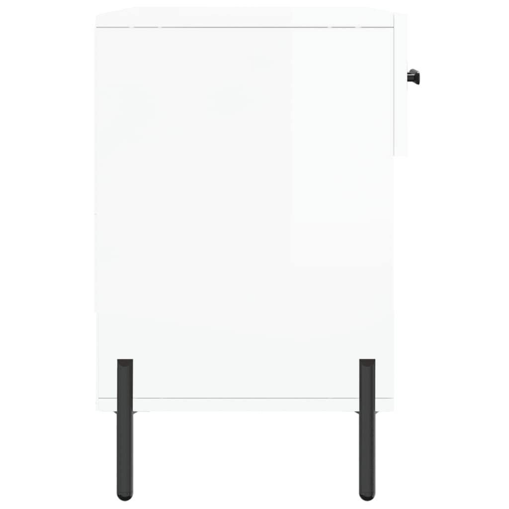 Klupa za cipele sjajna bijela 102x35x55 cm konstruirano drvo