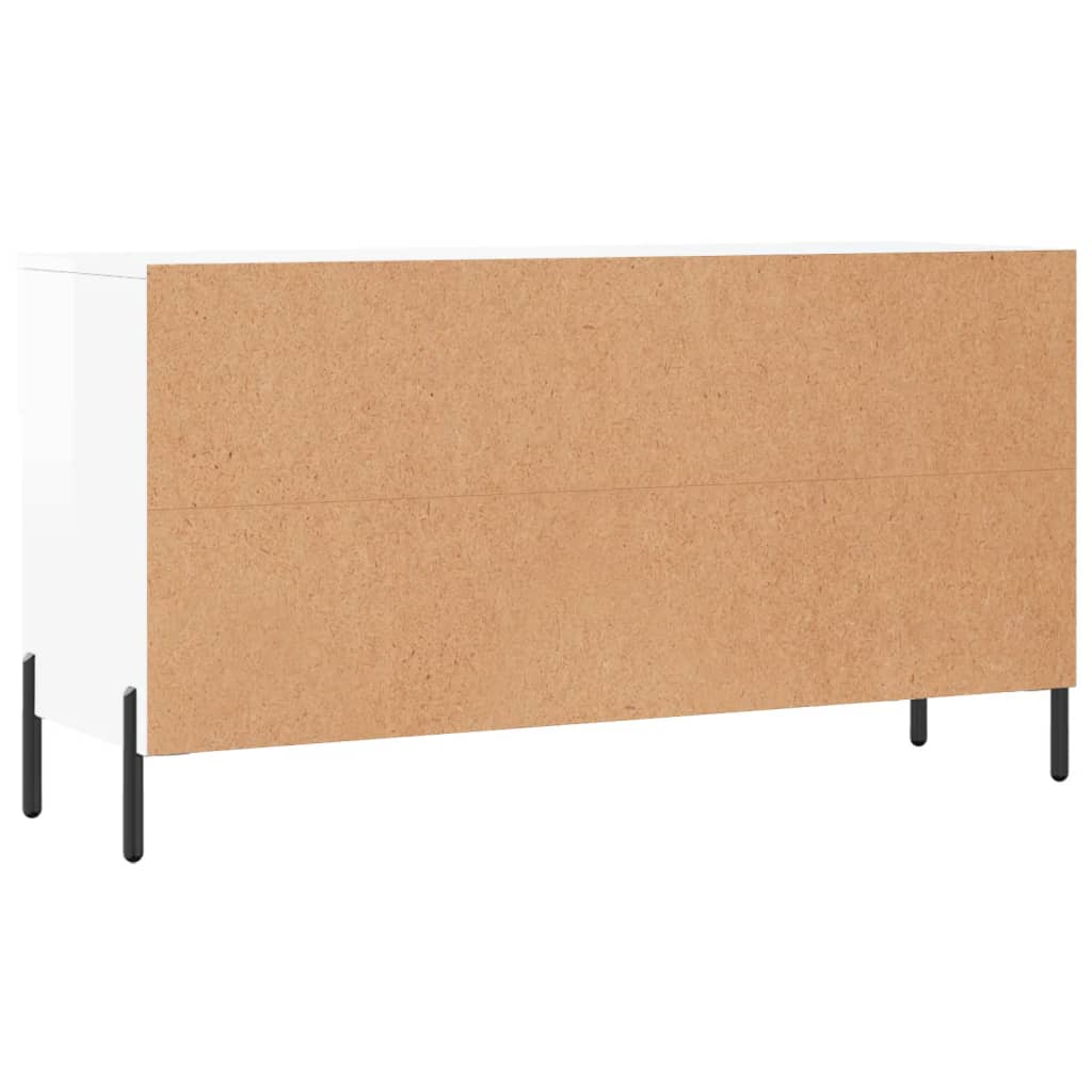 Klupa za cipele sjajna bijela 102x35x55 cm konstruirano drvo