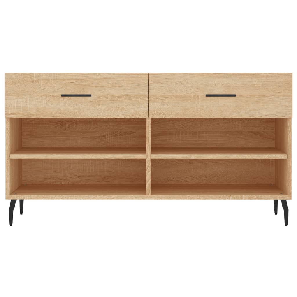 Klupa za cipele boja hrasta 102 x 35 x 55 cm konstruirano drvo