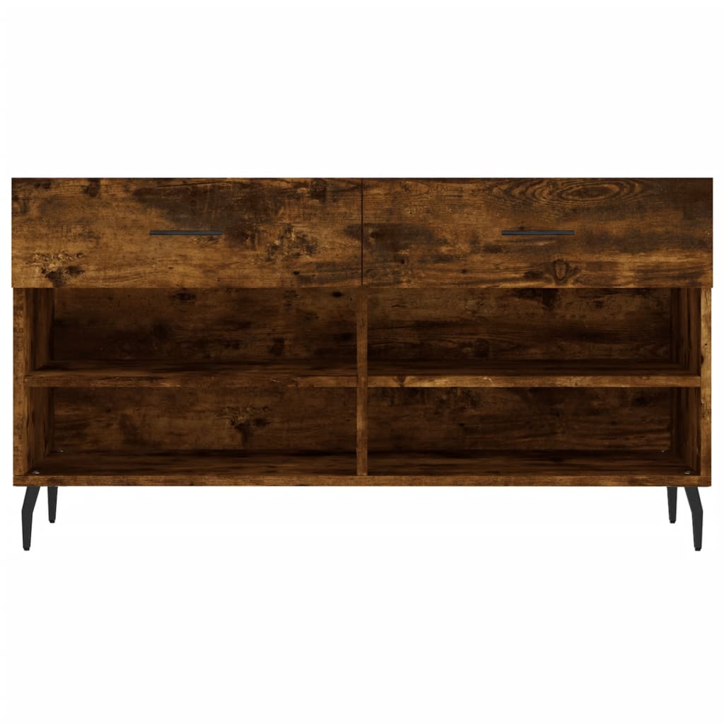 Klupa za cipele boja hrasta 102 x 35 x 55 cm konstruirano drvo