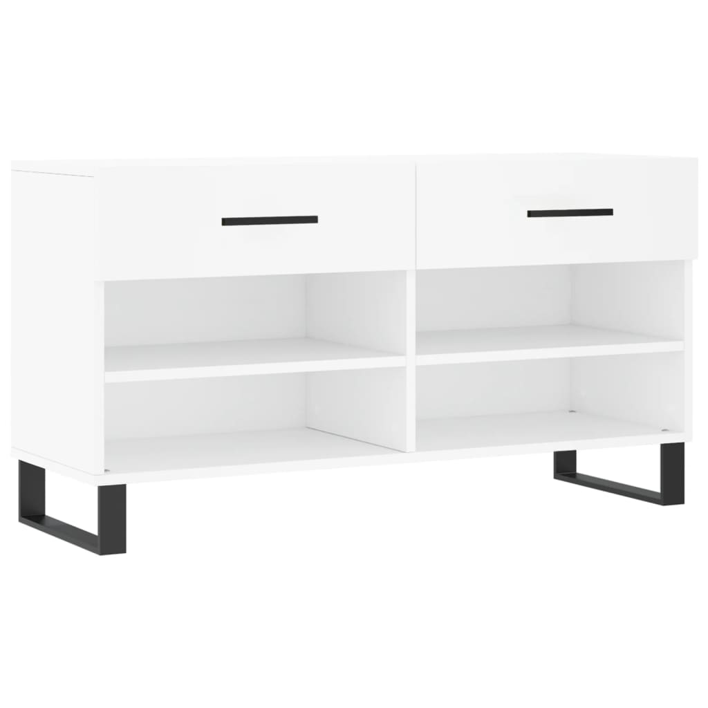 Klupa za cipele bijela 102 x 35 x 55 cm od konstruiranog drva